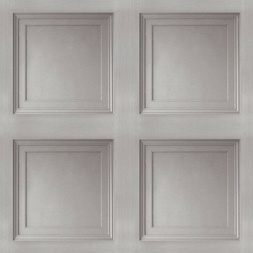 Sophie Laurance Wood Panel Effect Wallpaper Realistic Square Panelling